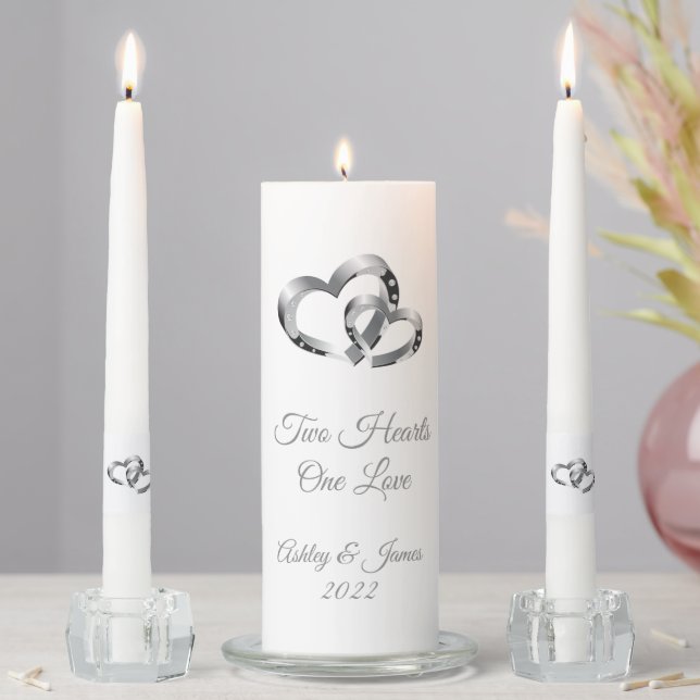 Candle Unity Set-Two Hearts (In Situ)