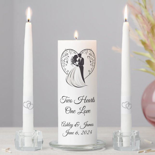 Candle Unity Set-Two Hearts (In Situ)