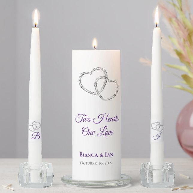 Candle Unity Set-Two Hearts (In Situ)