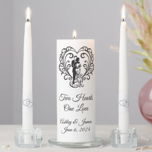Candle Unity Set-Two Hearts