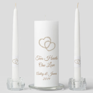 Candle Unity Set-Two Hearts