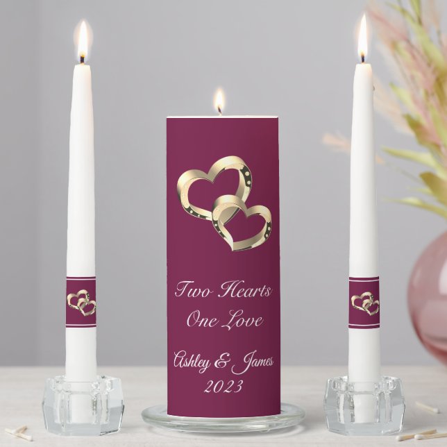 Candle Unity Set-Two Hearts (In Situ)