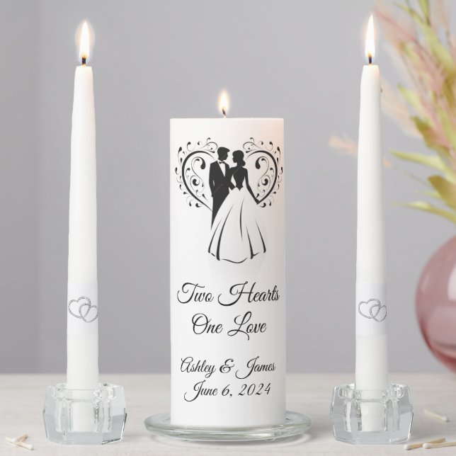 Candle Unity Set-Two Hearts (In Situ)
