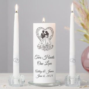 Candle Unity Set-Two Hearts