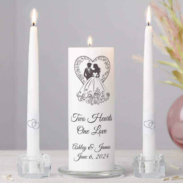 Candle Unity Set-Two Hearts (In Situ)