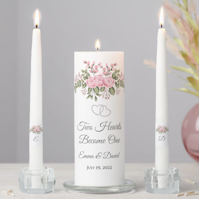 Candle Unity Set-Two Hearts Become One  (In Situ)
