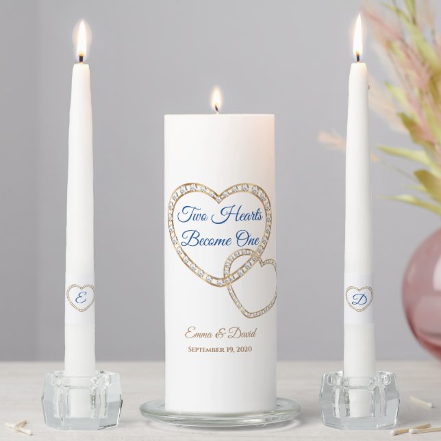 Candle Unity Set-Two Hearts Become One (In Situ)