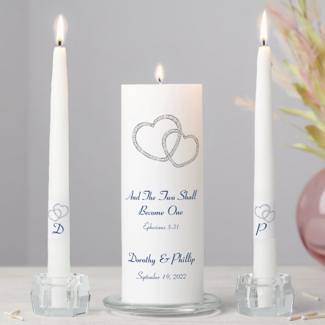 Candle Unity Set-Two Hearts Become One (In Situ)