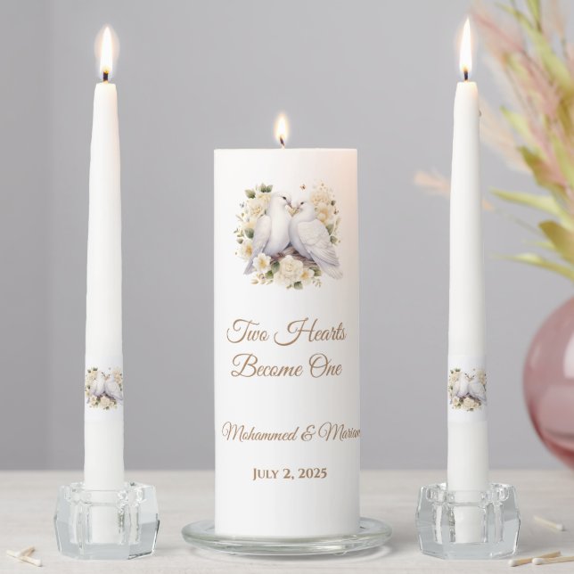 Candle Unity Set-Two Hearts Become One (In Situ)