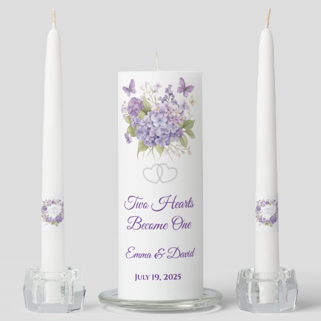 Candle Unity Set-Two Hearts Become One (Front)