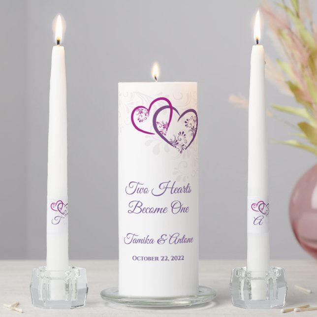 Candle Unity Set-Two Hearts Become One (In Situ)