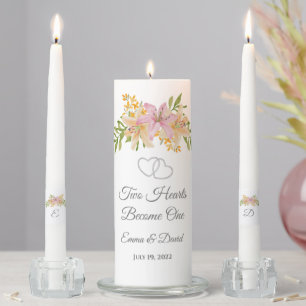 Candle Unity Set-Two Hearts Become One