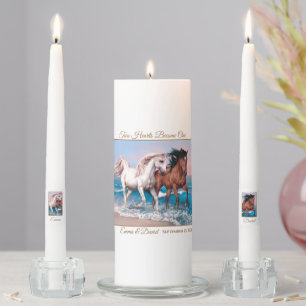 Candle Unity Set-Two Hearts Become One Horses