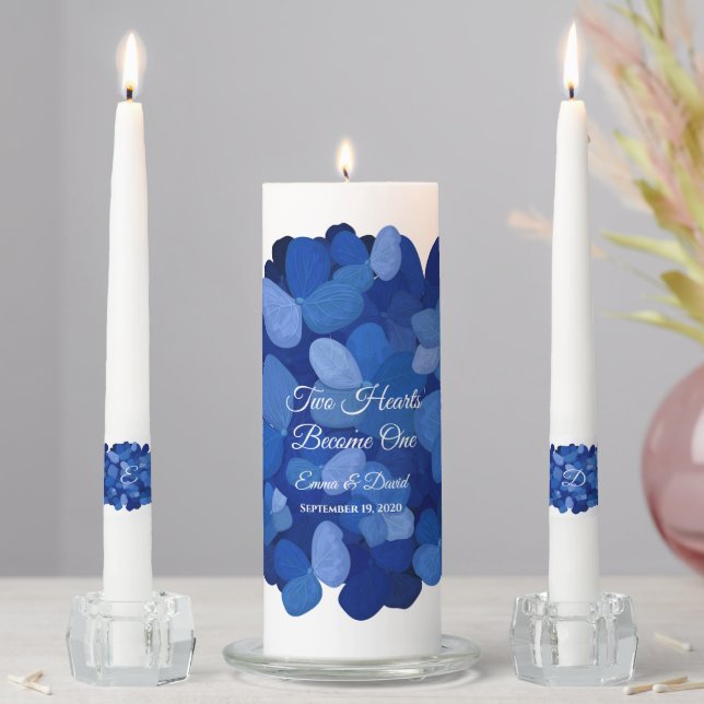 Candle Unity Set-Two Hearts Become One Hydrangea (In Situ)