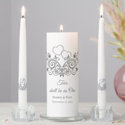 Candle Unity Set_Two Shall Be As One Filigree