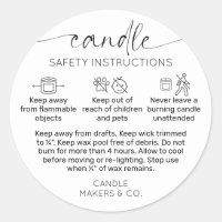 DIY Editable Candle Warning Label Template Soy Candle 