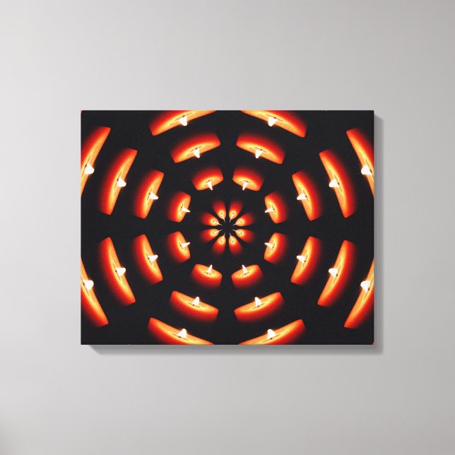 Candle Wheel Wrapped Canvas Print (Front)
