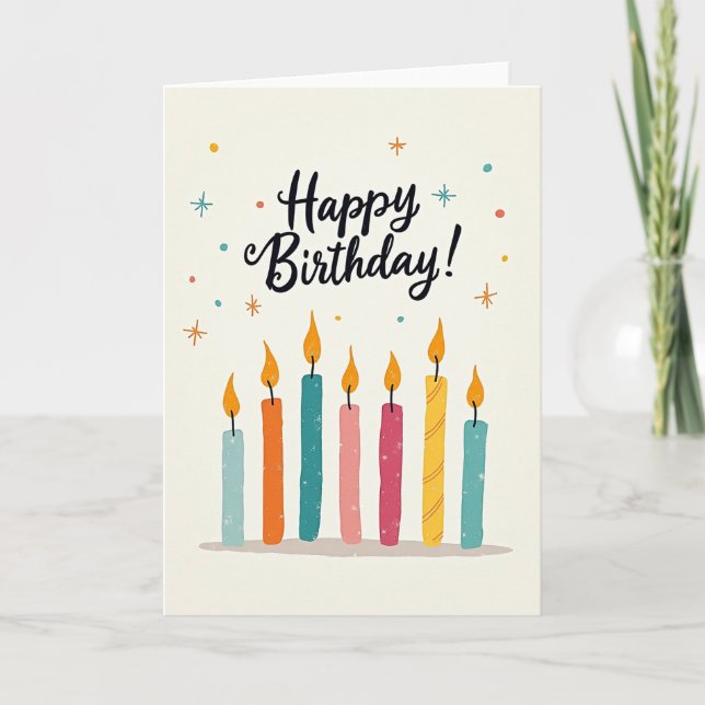 Candlelight Birthday Card (Front)