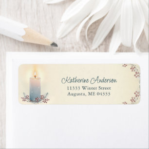 Candlelight Christmas Holiday Custom Address Label