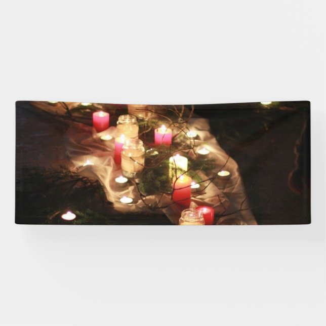 Candlelight Glow Event Banner – Customizable (Horizontal)