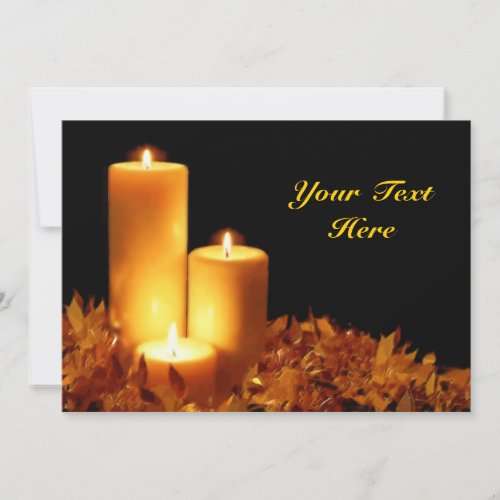 Candlelight in Soft Pastels Customizable Invitation