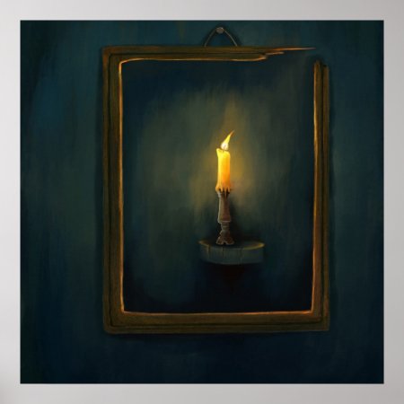 Candlelight Painting Poster