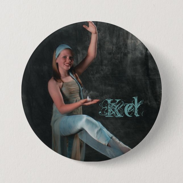 Candlelight Photo of Dancer Pinback Button (Front)