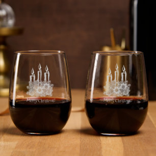 Candlelight stemless wine glass