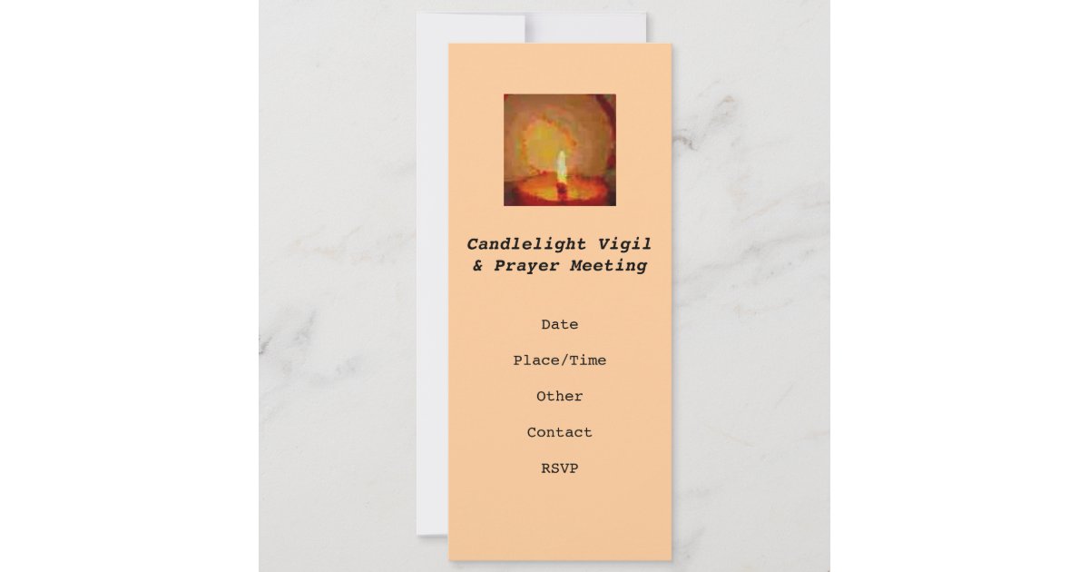Candlelight Vigil Announcement Zazzle