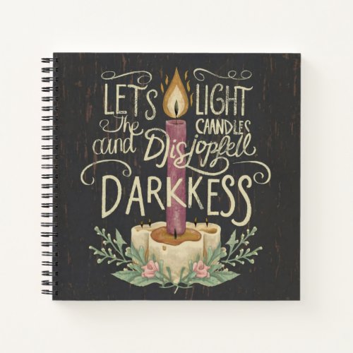 Candlelight Whispers Spiral Notebook ïâœï