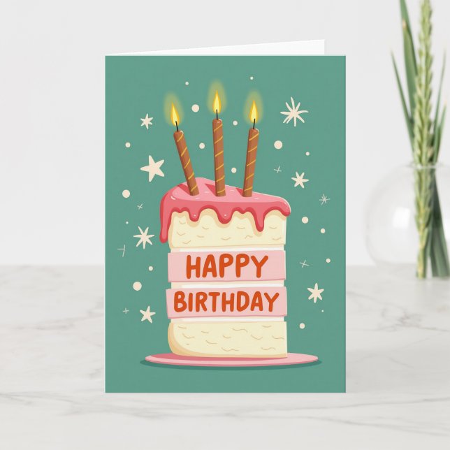 Candlelit Birthday Card (Front)