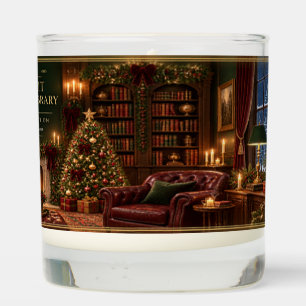 Candlelit Christmas Library Candle