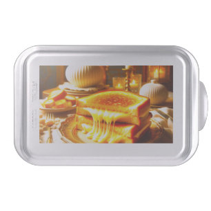 Candlelit Comfort Meal: Grilled Cheese Sandwich  Cake Pan