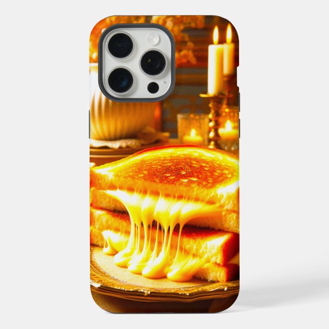 Candlelit Comfort Meal: Grilled Cheese Sandwich  iPhone Case (Back)