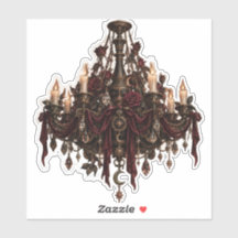 Candlelit Gothic Chandelier Vinyl Die Cut Sticker
