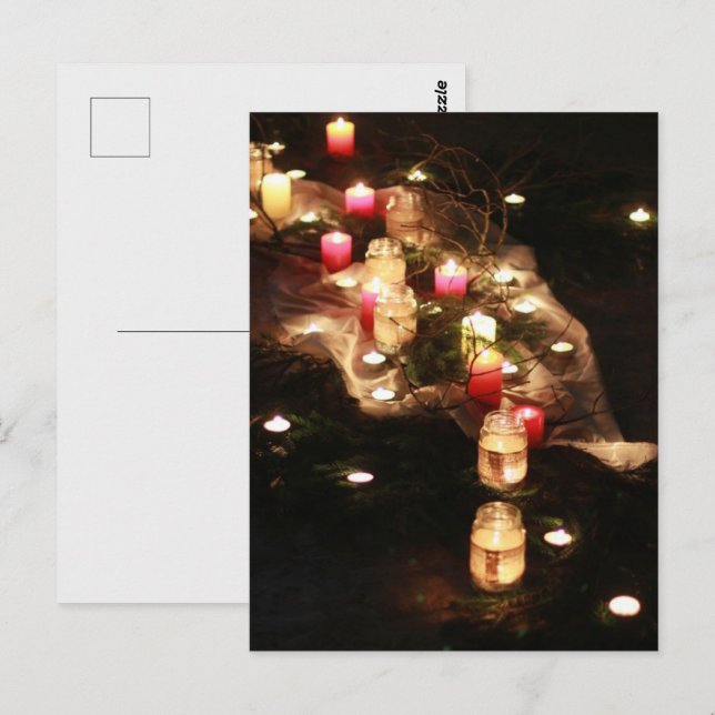 Candlelit Path Postcard Design – Customizable (Front/Back)