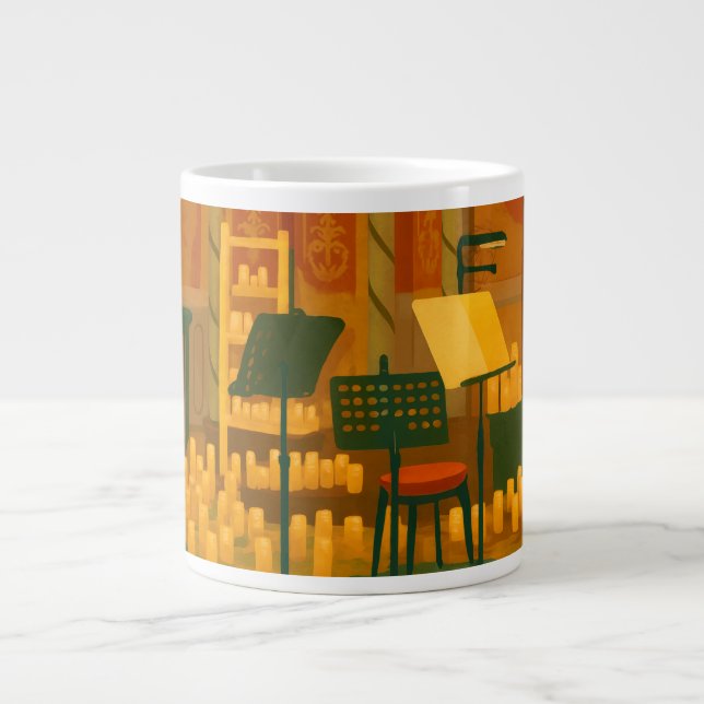 Candlelit Prelude – Music Room, Brighton Pavilion Giant Coffee Mug (Front)