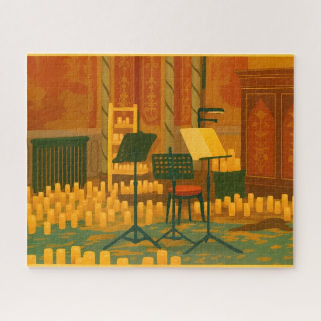 Candlelit Prelude – Music Room, Brighton Pavilion Jigsaw Puzzle (Horizontal)