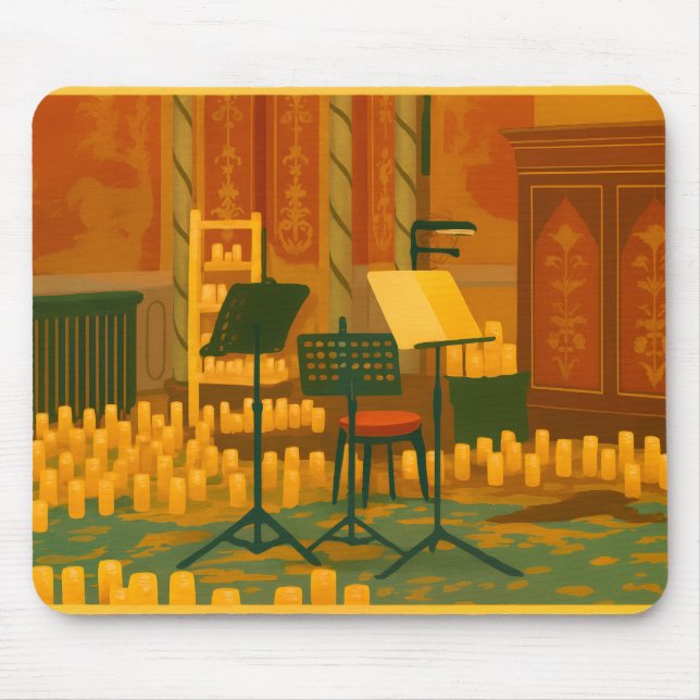 Candlelit Prelude – Music Room, Brighton Pavilion Mouse Pad (Front)