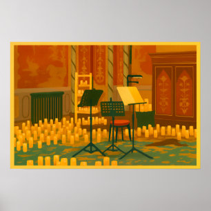 Candlelit Prelude – Music Room, Brighton Pavilion Poster