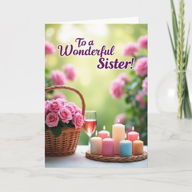 Candlelit Serene Mothers Day Card (Front)