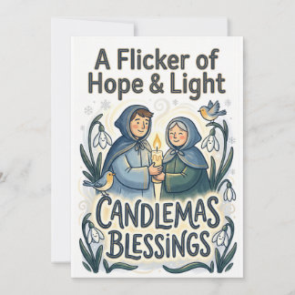Candlemas Blessings Art Print - A Flicker of Hope Holiday Card