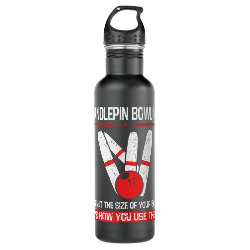 Candlepin Bowling Size of Balls Funny New England  Stainless Steel Water Bottle