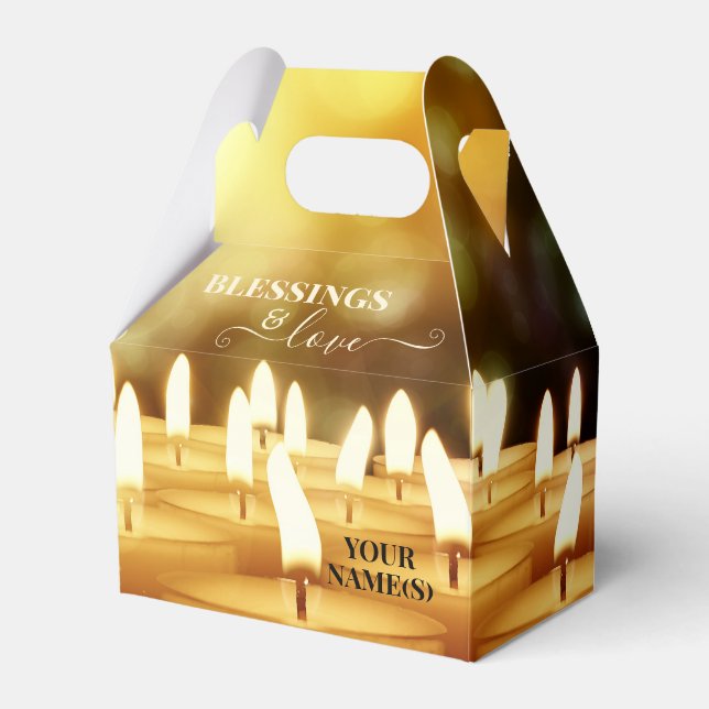 Candles and Blessings Favor Box (Front Side)