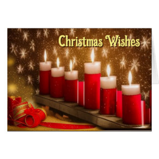 Candles and Christmas Wishes Cards