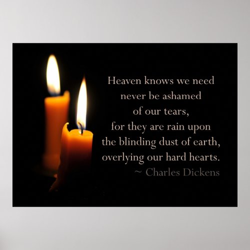 Candles and Dickens quote Poster