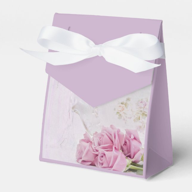 Candles And Roses Favor Boxes (Front Side)