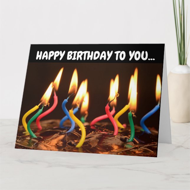 CANDLES CAKE BIRTHDAY OVERSIZED CARDS CARD (Front)