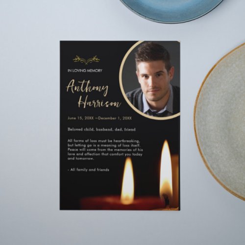 Candles Custom Photo Funeral Sympathy