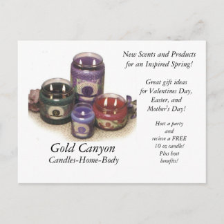 Candles, Gold Canyon, Candles-Home-Body, New Sc... Holiday Postcard